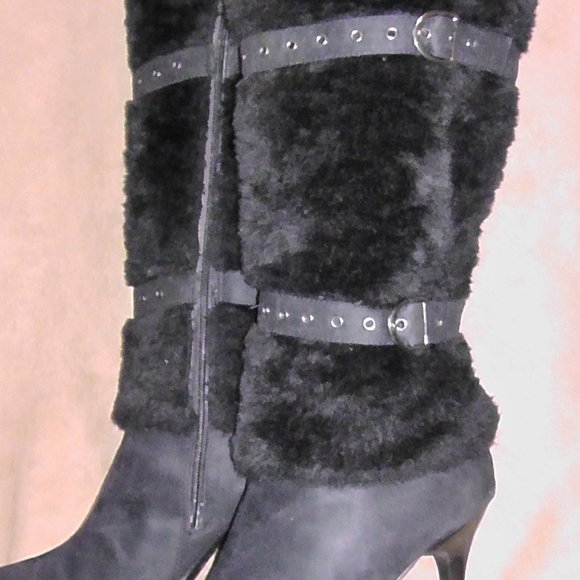 Anne Michelle Russian Inspired Black Boots - Picture 4 of 6